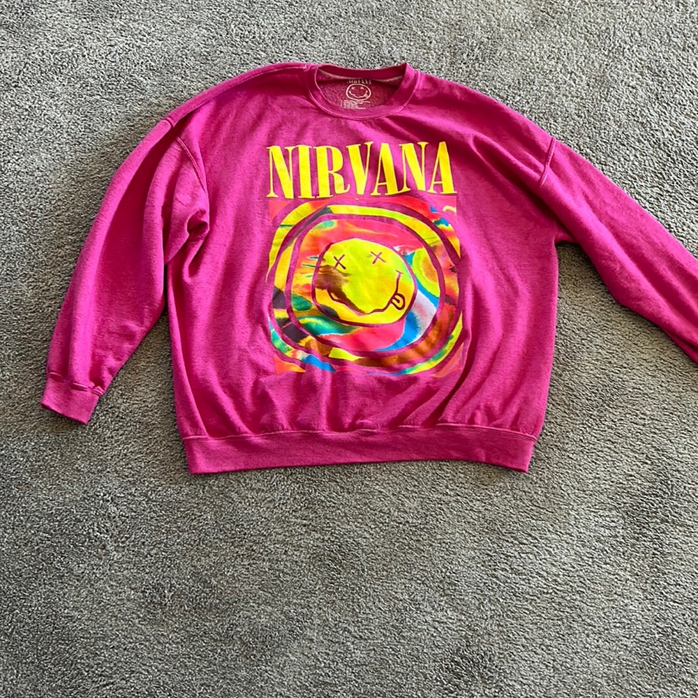 Urban Outfitters Pink Nirvana Sweatshirt